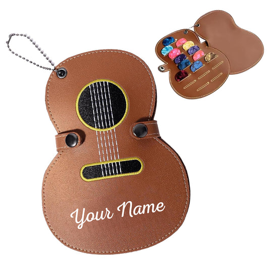 Personalized Leather Pick Case