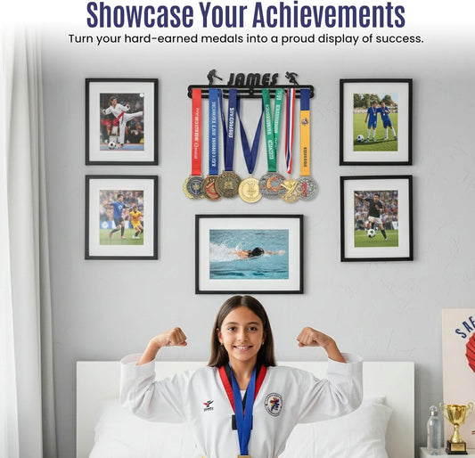 Personalized Medal Display Rack