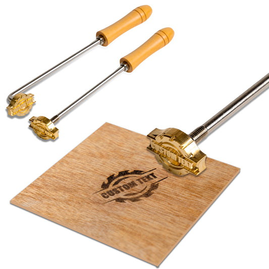 Custom Wood Branding Iron – Personalized Logo & Initial Tool for Wood, Leather, BBQ & Crafts
