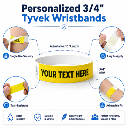 Custom Tyvek Wristbands for Events