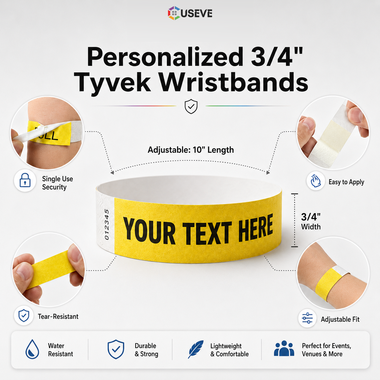 Custom Tyvek Wristbands for Events